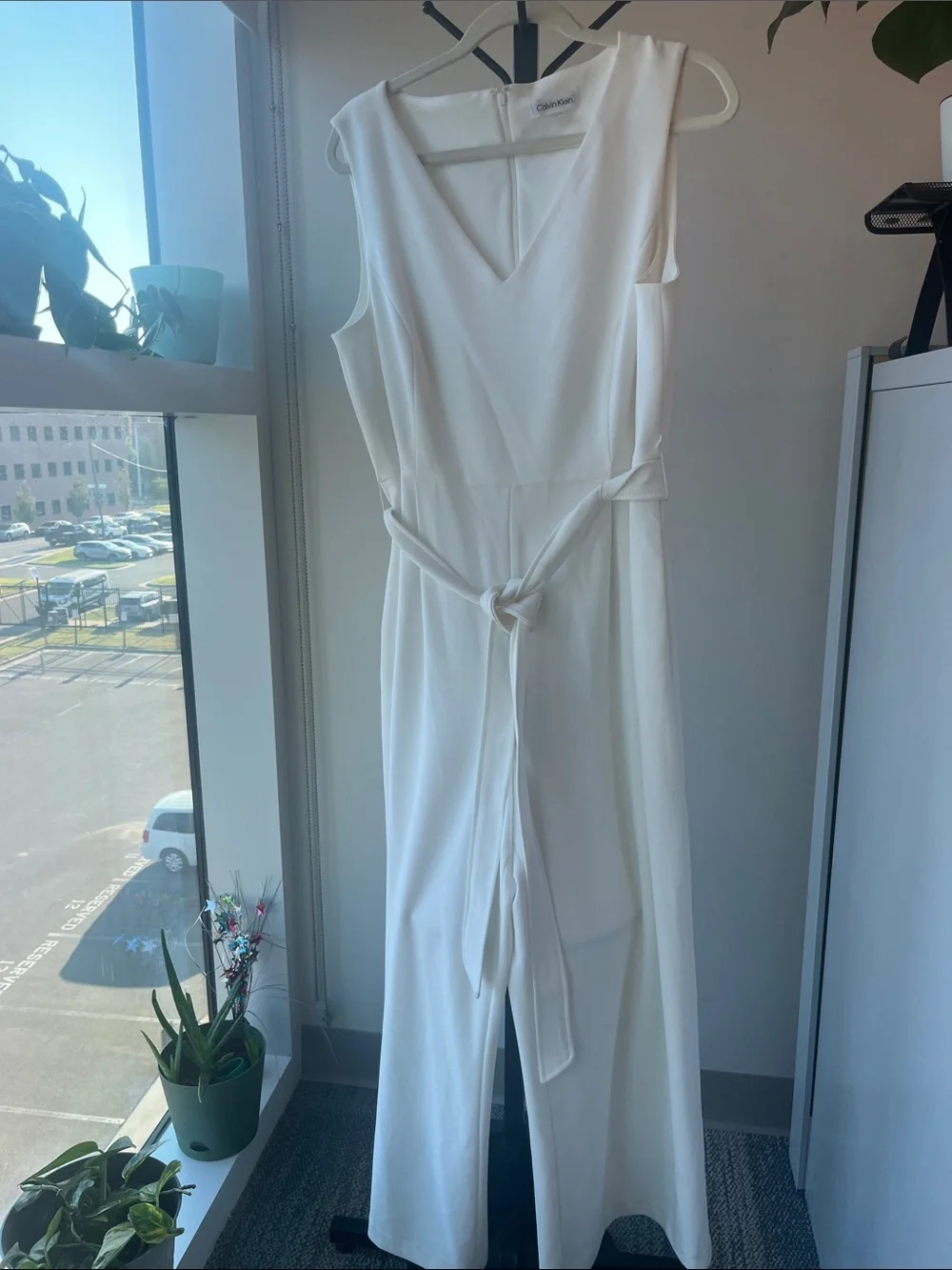 Calvin Klein Off White Jumpsuit Romper